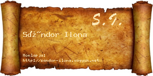 Sándor Ilona névjegykártya