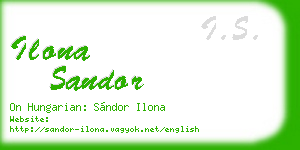 ilona sandor business card